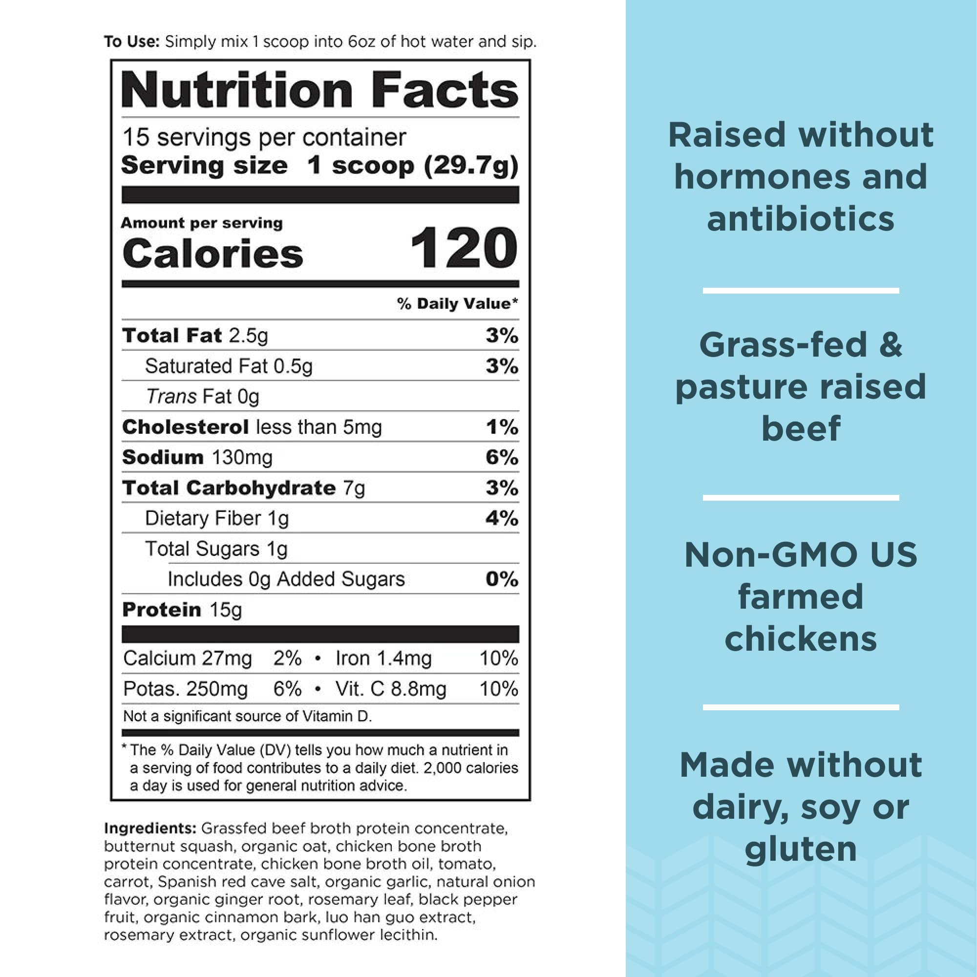 Ancient Nutrition Bone Broth Protein Powder, Chicken Soup, Grass-Fed Chicken Ancient Nutrition