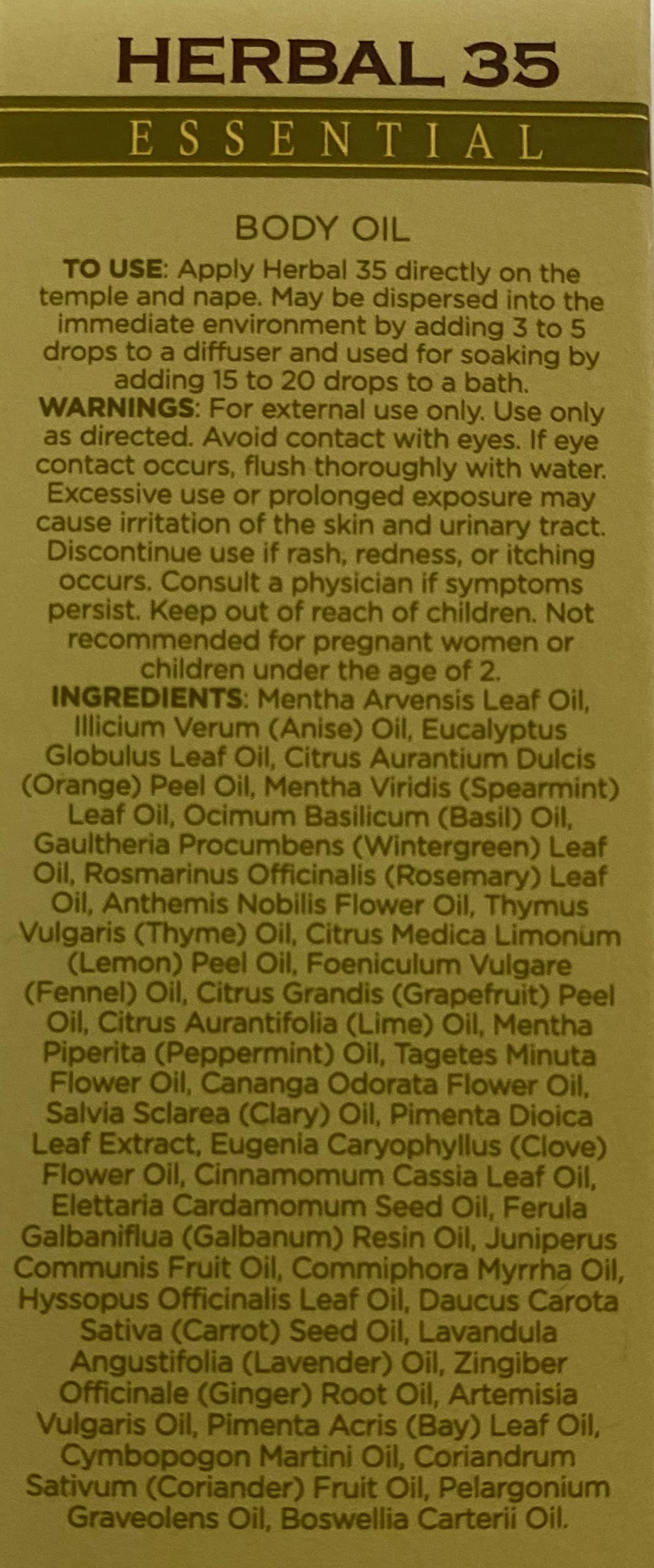 L'eudine Herbal 35 Essential Oil, Soothing and Calming Eucalyptus Essential Oil, Powerful Blend