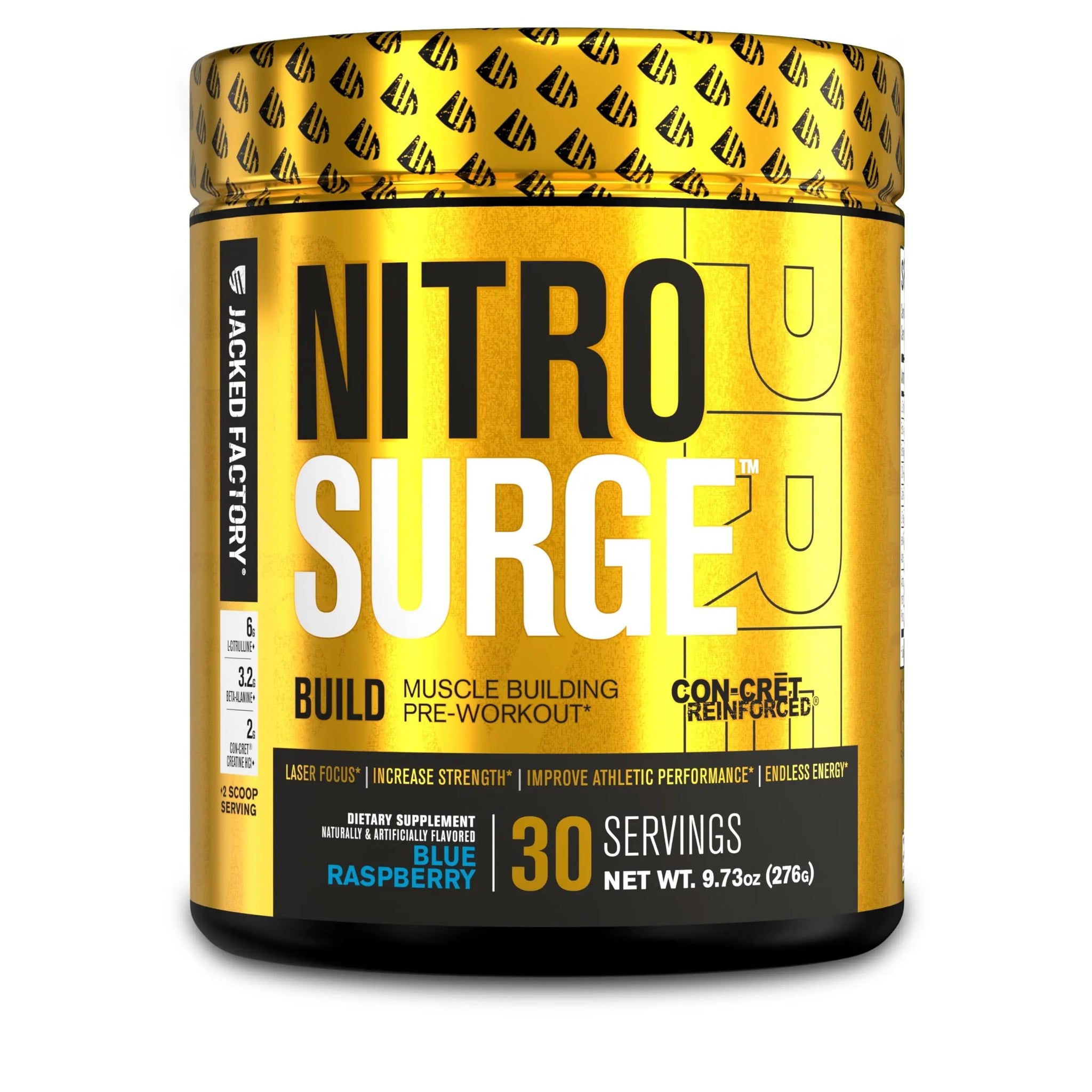 Jacked Factory Nitrosurge Build Pre Workout with Creatine for Muscle Building - Con Cret
