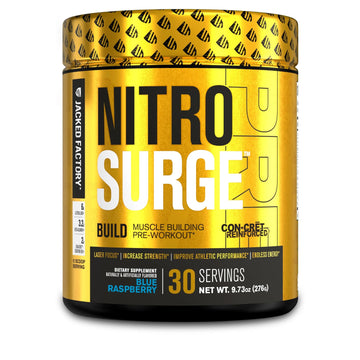Jacked Factory Nitrosurge Build Pre Workout with Creatine for Muscle Building - Con Cret