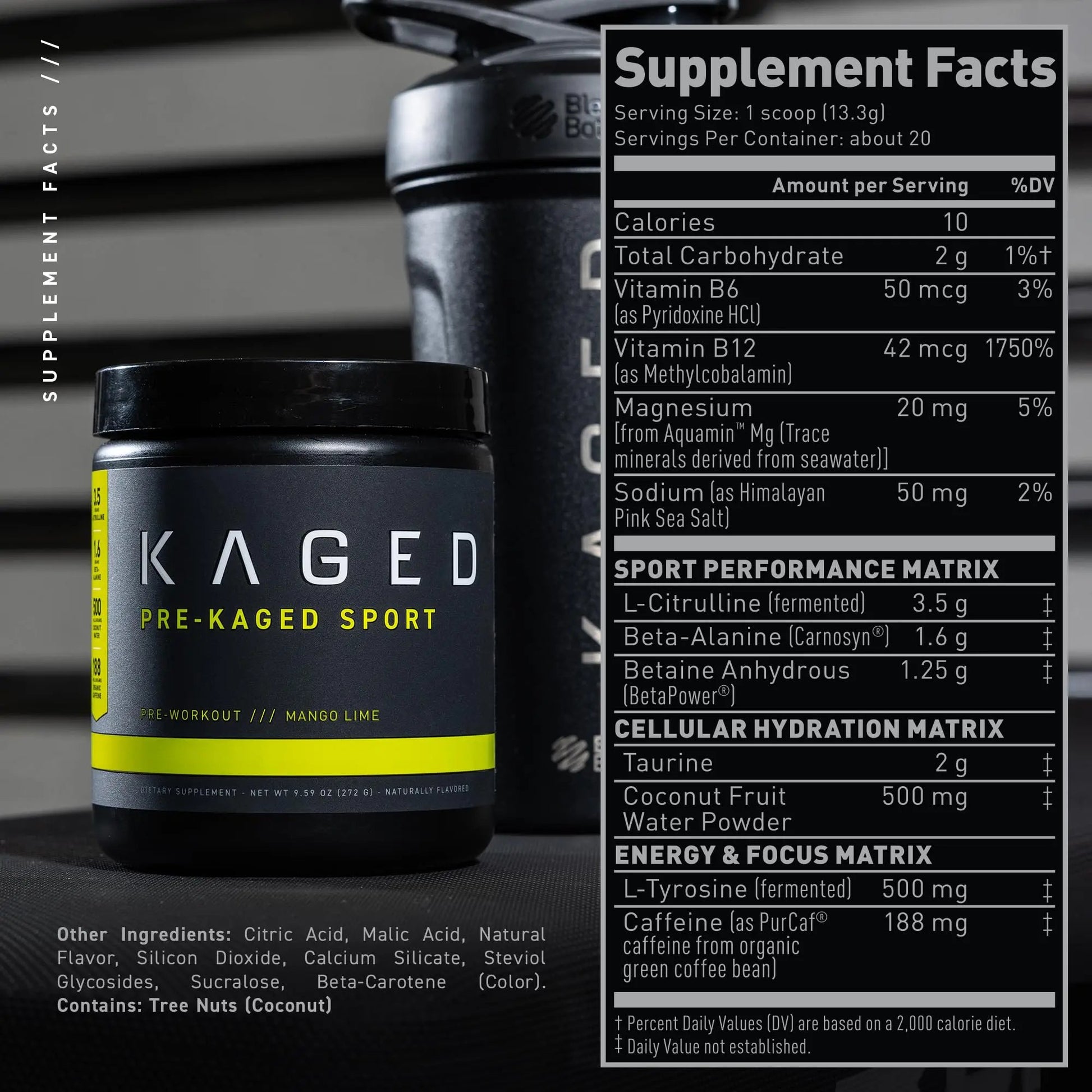 Kaged Pre Sport & Creatine Monohydrate Bundle | Mango Lime Pre + Unflavored Creatine | Energy, Endurance, & Strength Gains | Hydration Support | Banned Substance-Free | Premium Stack