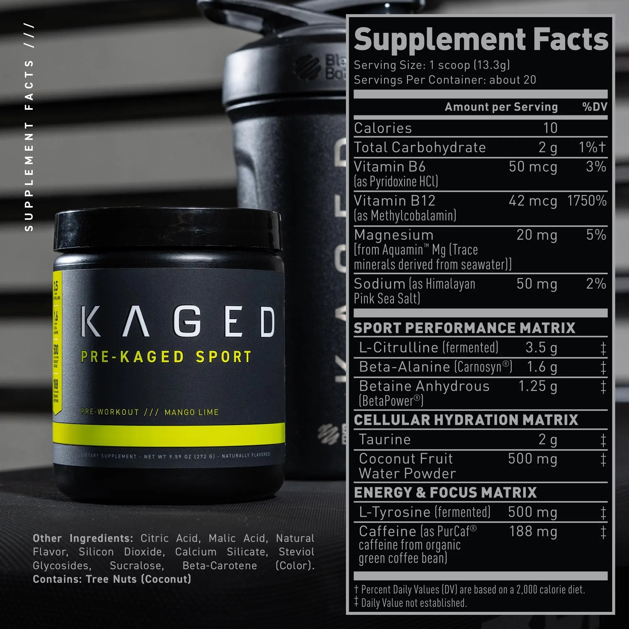 Kaged Pre Sport & Creatine Monohydrate Bundle | Mango Lime Pre + Unflavored Creatine | Energy, Endurance, & Strength Gains | Hydration Support | Banned Substance-Free | Premium Stack