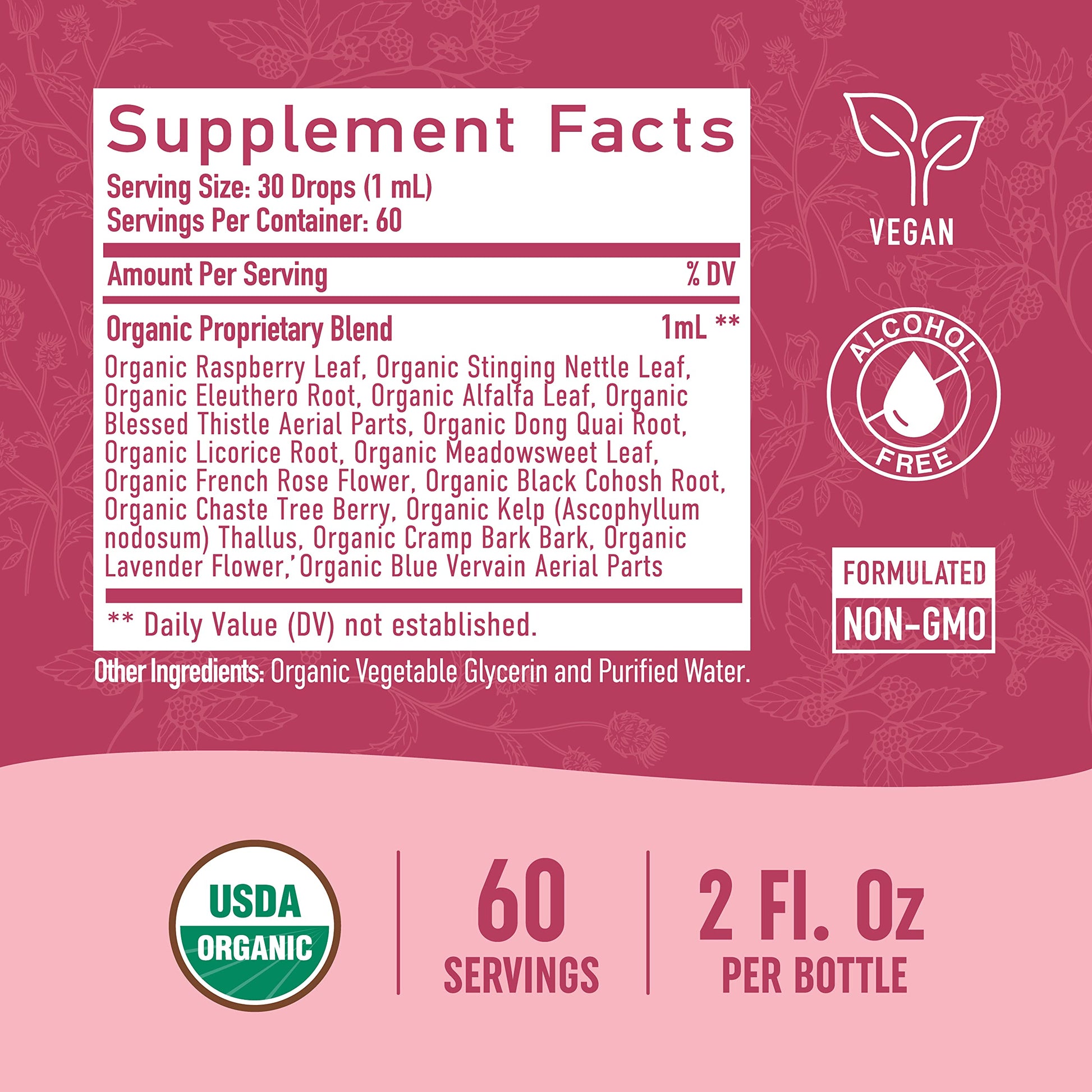 Hormone Balance Liquid Drops | With Stinging Nettle, Black Cohosh, Red Raspberry Leaf SMNutrition