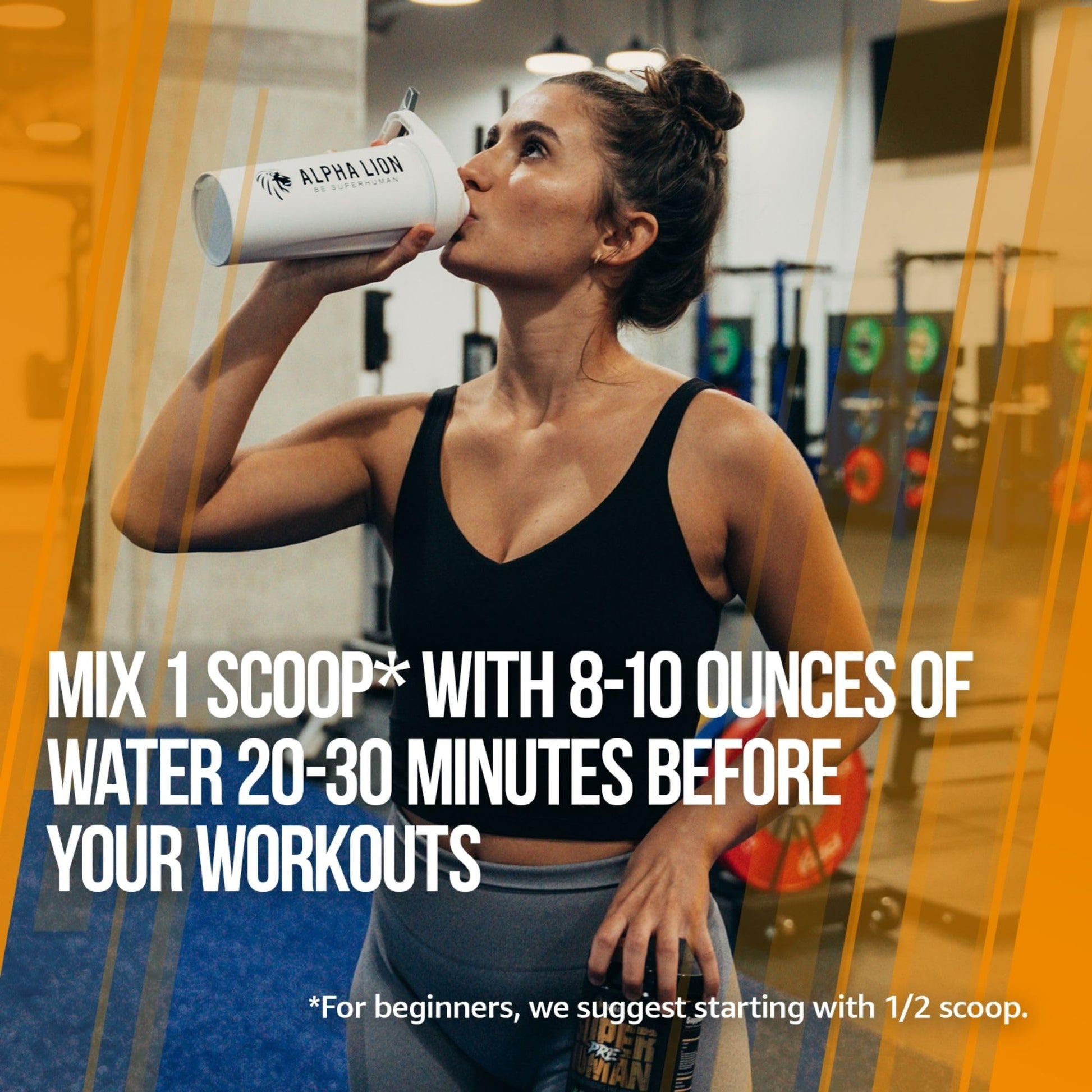 ALPHA LION Superhuman Pre Workout Powder, Beta Alanine, L-Taurine & Tri-Source ALPHA LION