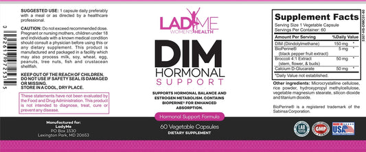 DIM Complex 150mg Hormonal Support Menopause Relief Supplement for Hot Flashes & Hormonal Acne