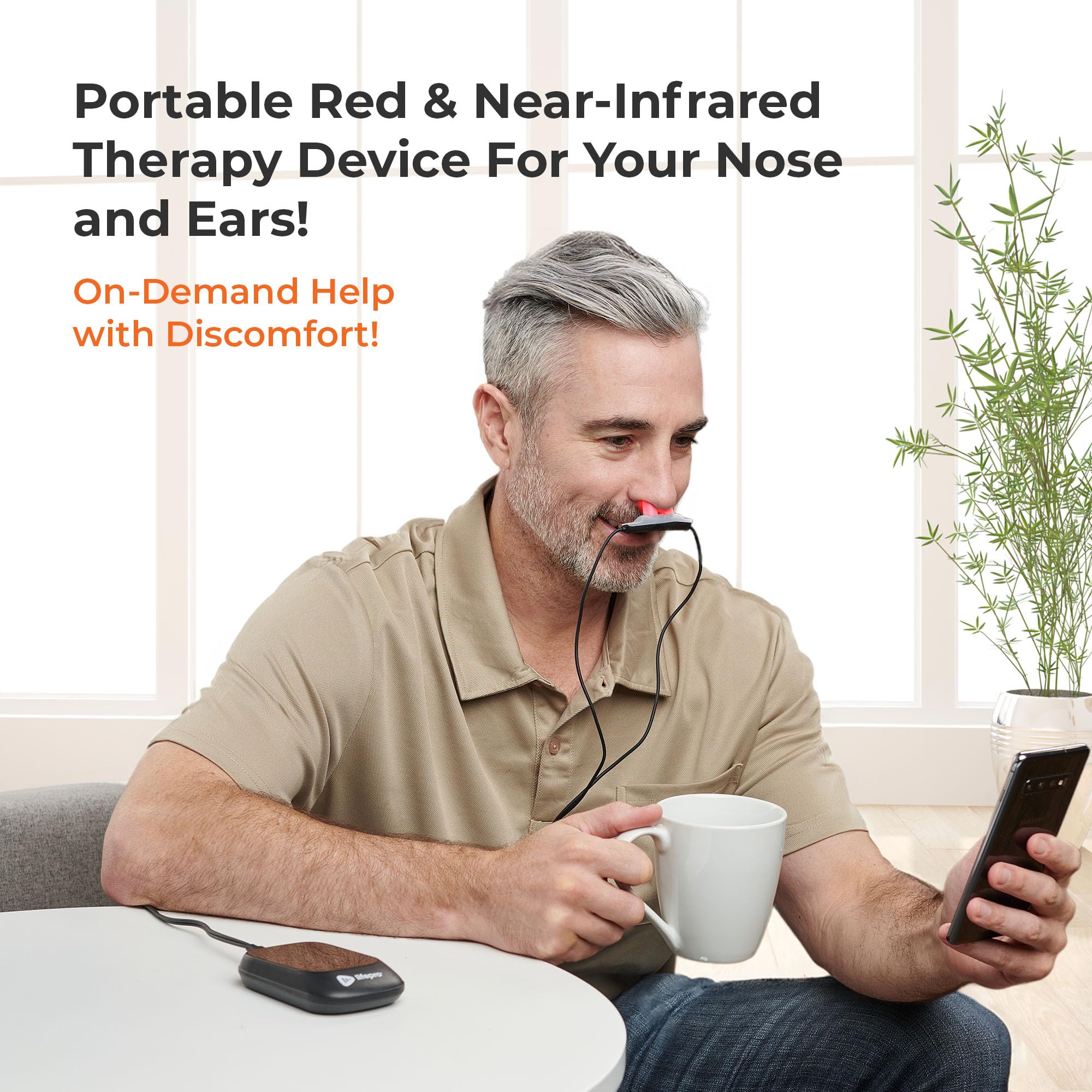 Lifepro Red Light Therapy Device for Nose & Ears - Portable Red and Near Infrared Light Therapy