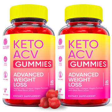 Keto ACV Gummies Advanced Weight Loss, ACV Supplement Work Fast Women Plus Men (2 Pack)