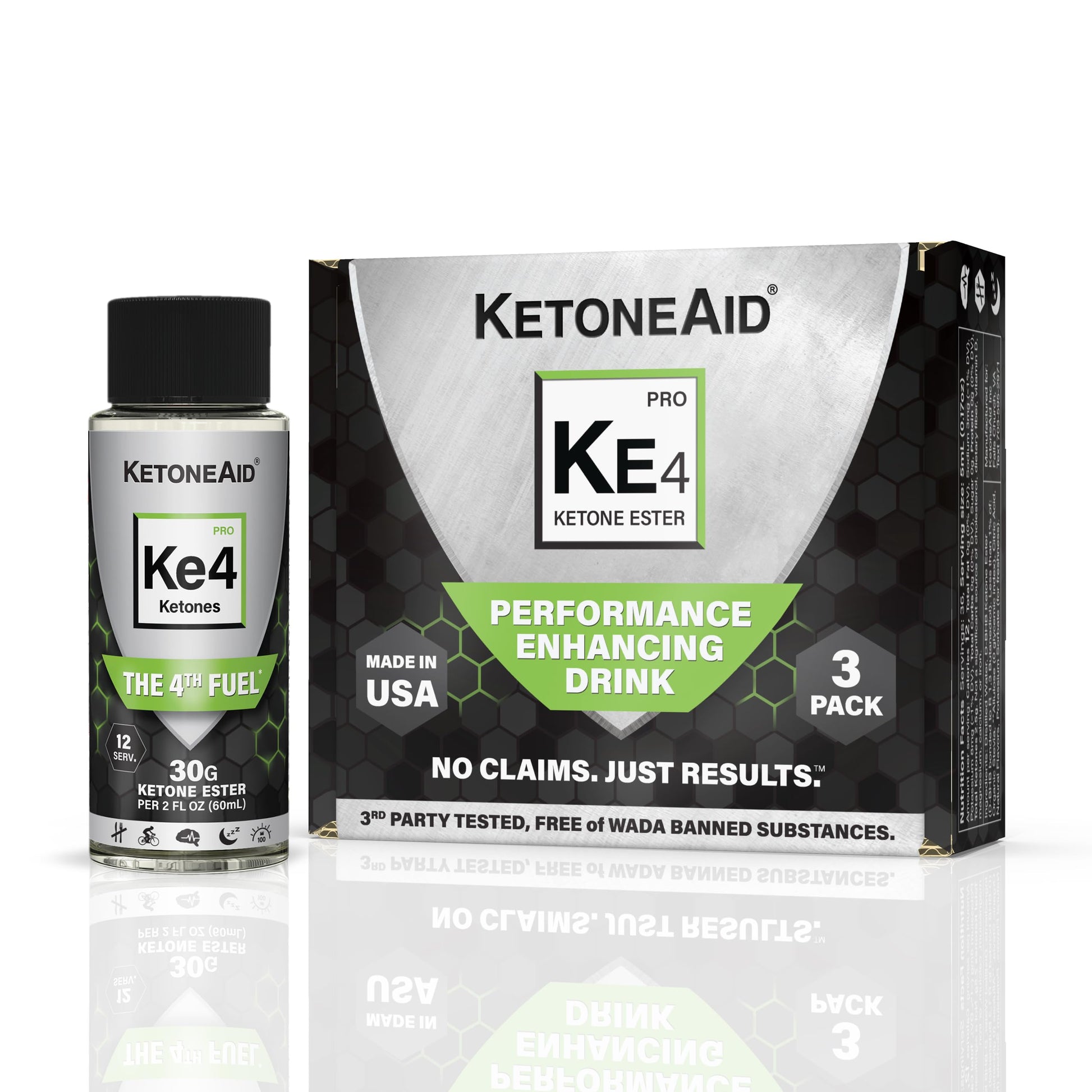 KetoneAid KE4 Pro Ketone Ester Drink | Not a Ketone Salt, No Sugar, No Caffeine KetoneAid