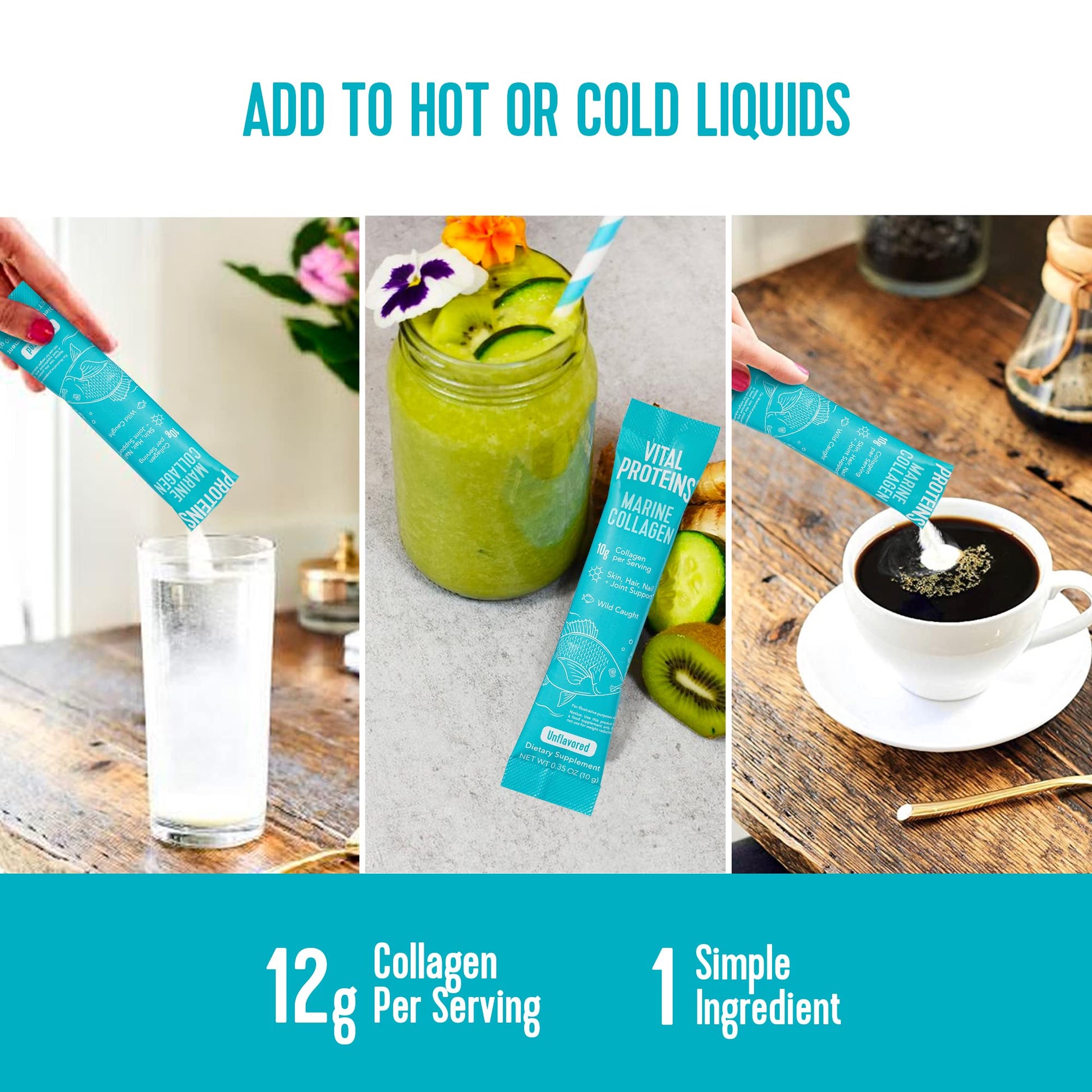 Vital Proteins Unflavored Marine Collagen 20 Pack, 0.35 OZ Vital Proteins