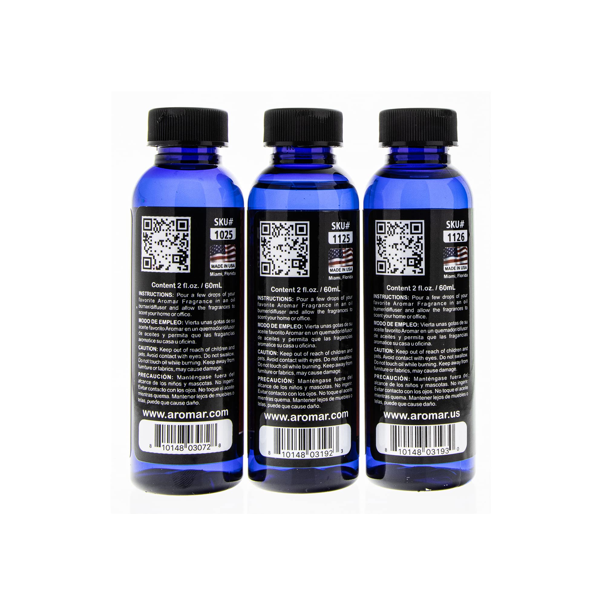 AROMAR Premium Fragrance Oil, 2oz Bottle 3 Pack Long Lasting Aromatic Scent, Fresh and Revitalizing Aromar