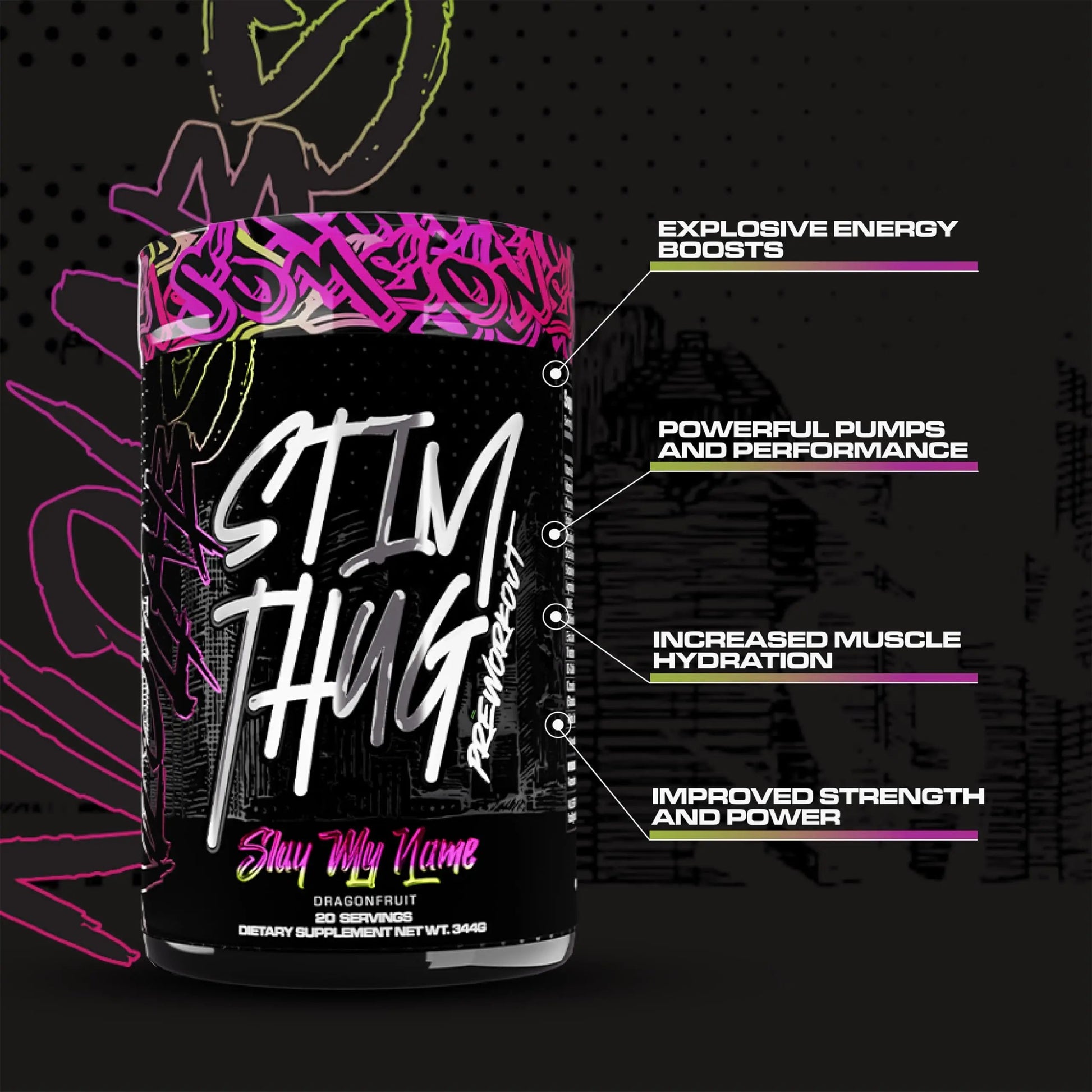 KILO LABS Pre Workout Powder | Stim Thug Preworkout for Men and Women | Hydrating Flavors of Energy & Electrolytes to Improve Focus and Pump | 20 Servings