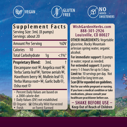 WishGarden Herbs Deep Lung & Bronchial Support - Natural Lung Support Supplement WishGarden