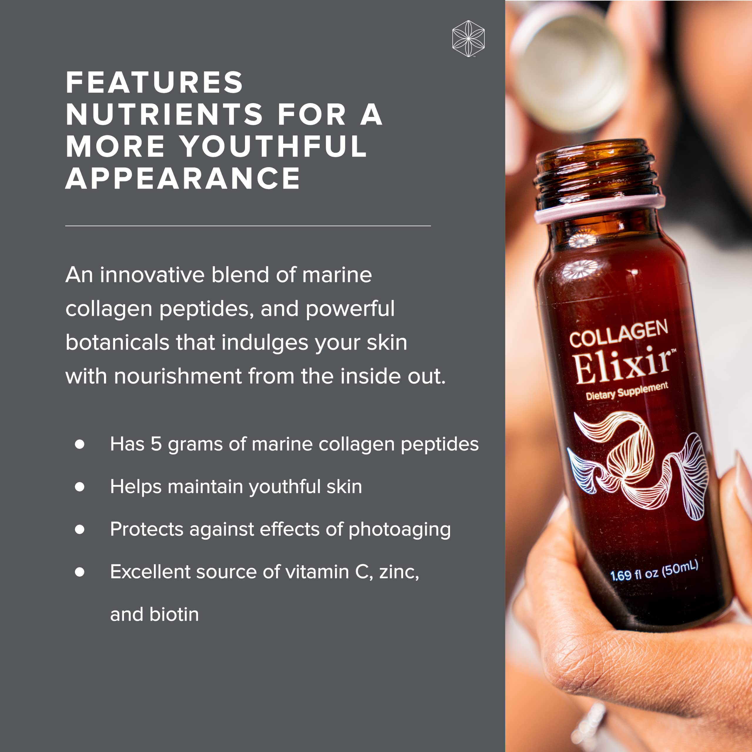 Isagenix Collagen Elixir - Collagen Drink with Marine Collagen Peptides - Liquid Collagen Isagenix