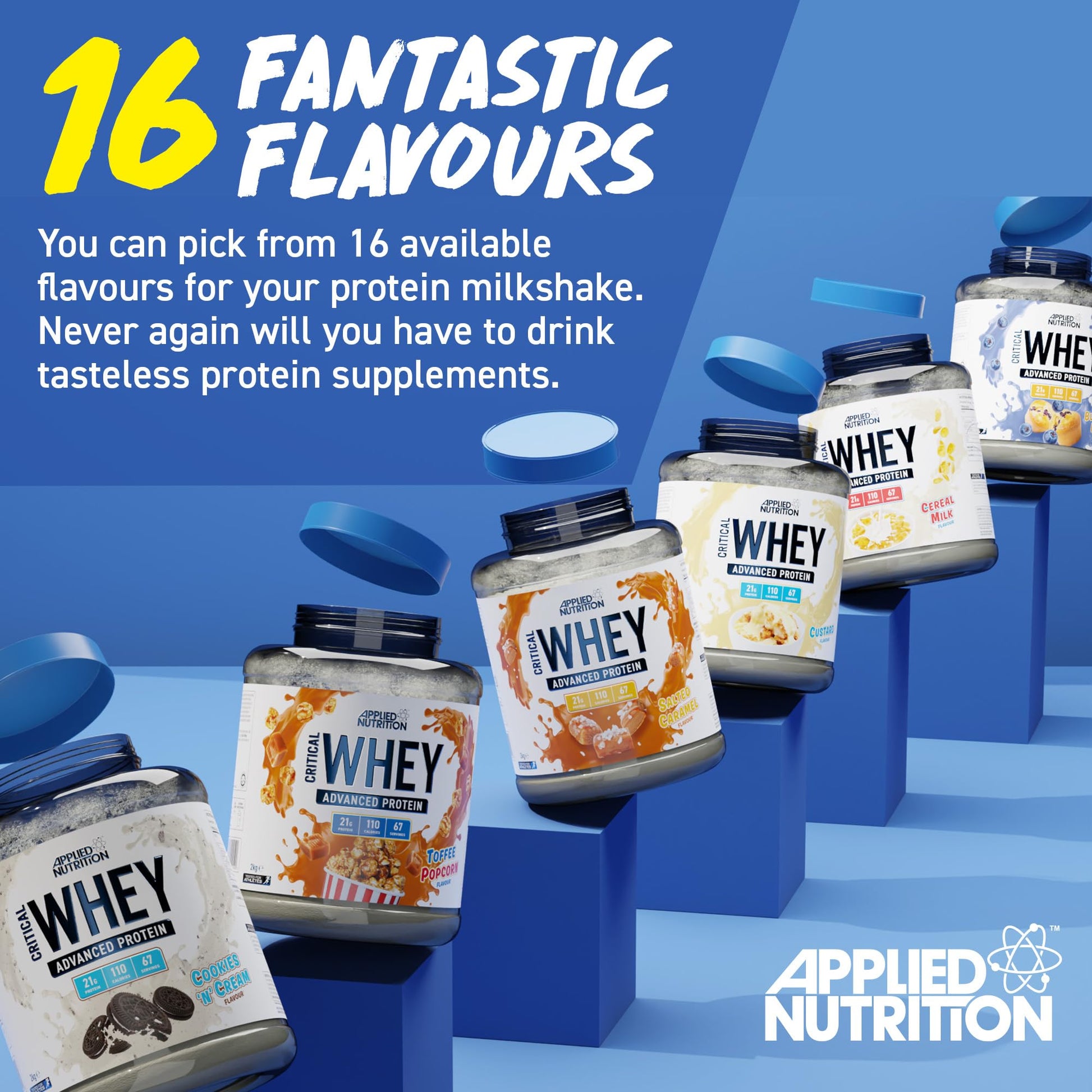 Applied Nutrition Critical Whey Protein Powder 2kg - High Protein Powder, Protein Milkshake Applied Nutrition