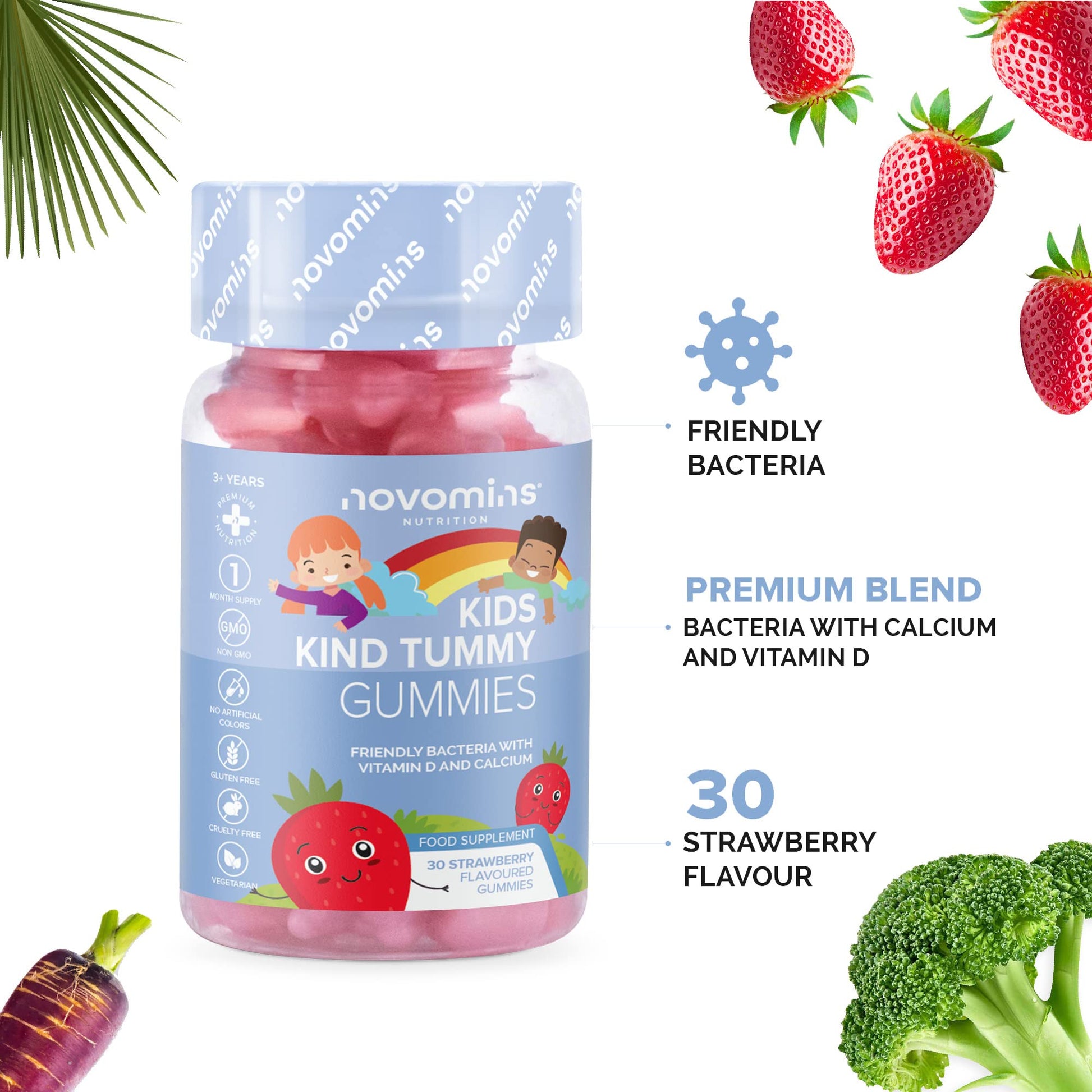 Kids Probiotic Gummies – Probiotics for Children – Kids Kind Tummy Gummies novomins