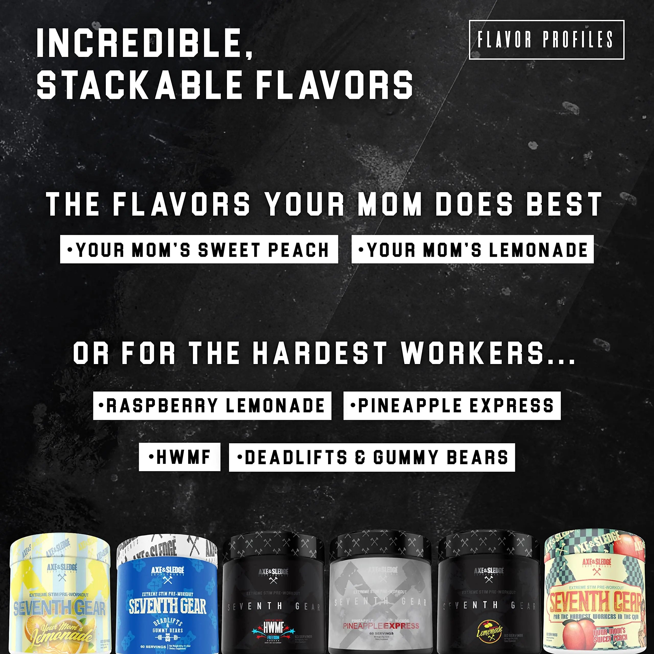 Axe & Sledge Supplements Seventh Gear Extreme Stimulant-Based Pre-Workout Axe & Sledge