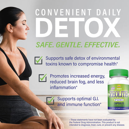 Zeolite Pure Capsules | Zeolite Detox, Extra Strength | Pure, Full Body Cleanse for Women