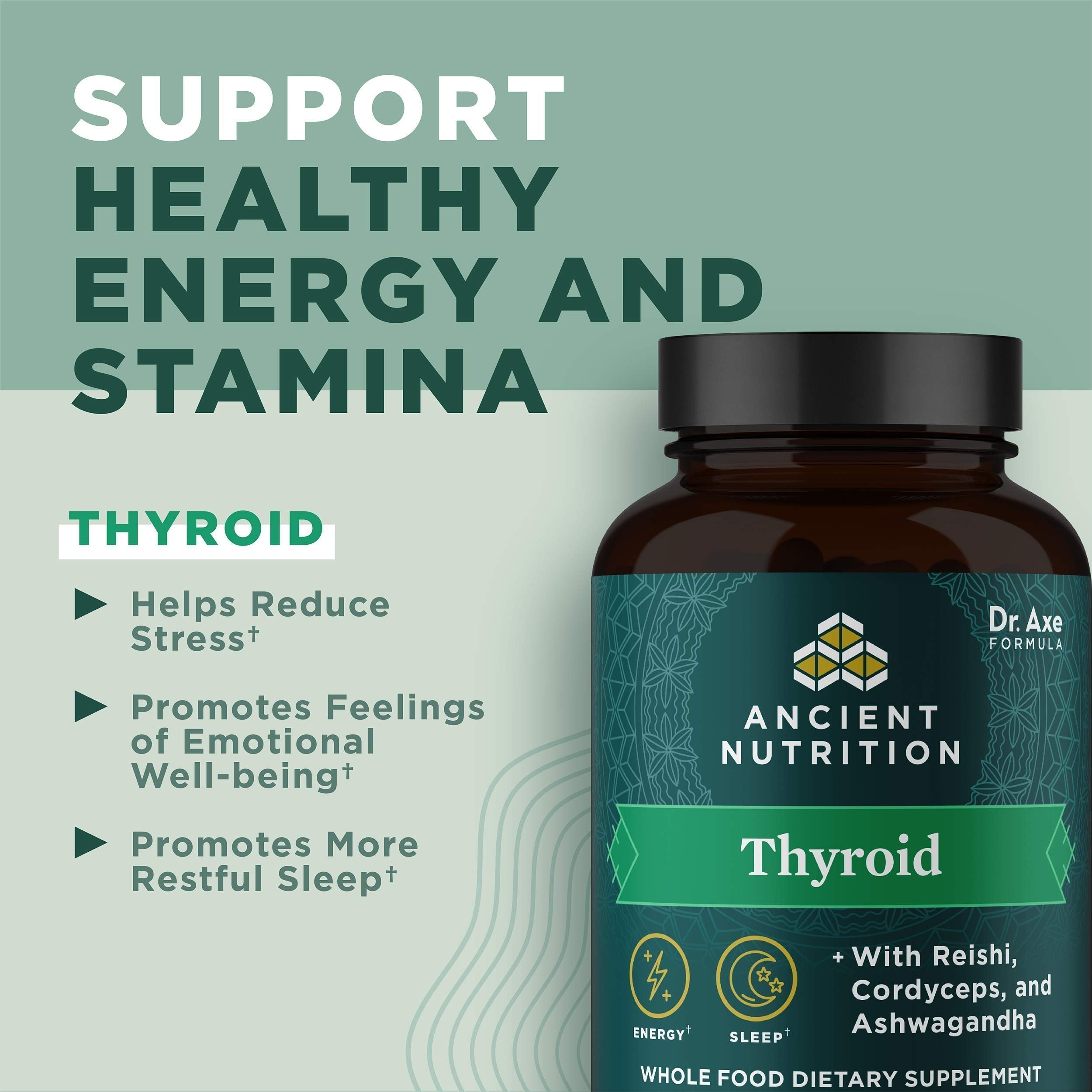 Ancient Nutrition Thyroid Support Supplement with Ashwaghanda, Thyroid Capsules Ancient Nutrition
