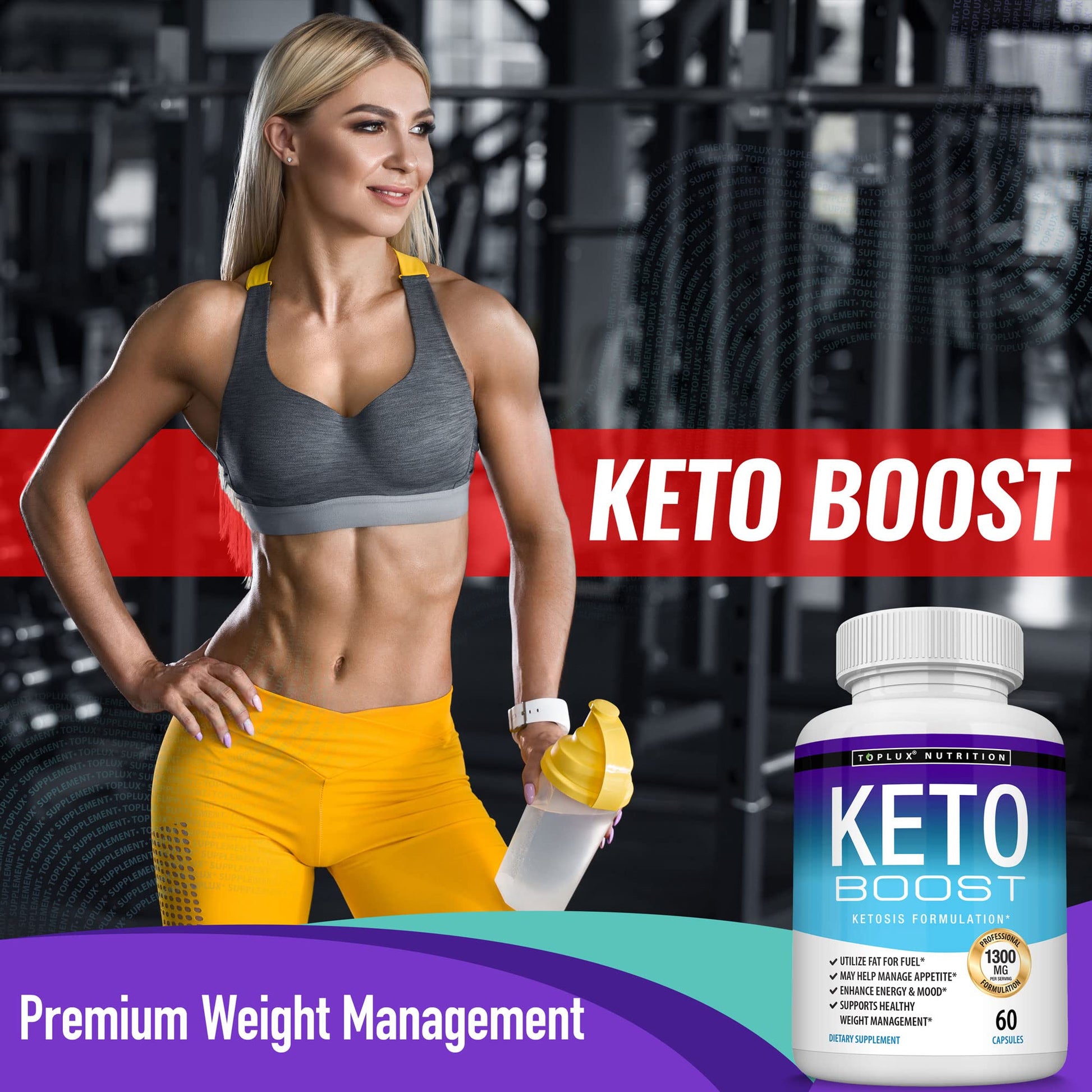 Keto Boost Diet Pills Ketosis Supplement - Natural Exogenous Keto Formula Support Energy Toplux
