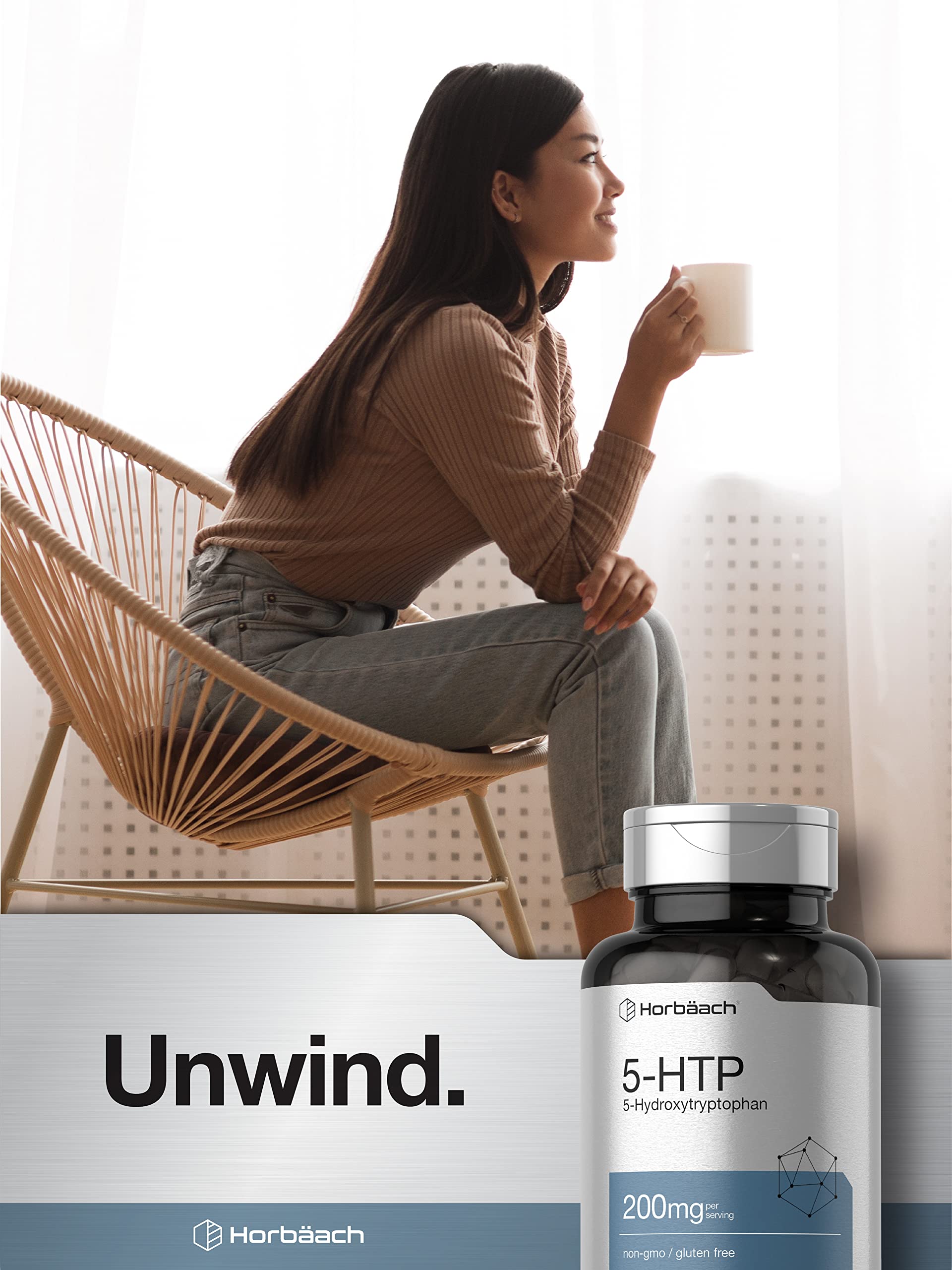 5HTP 200mg Capsules | 180 Capsules | Griffonia Simplicifolia | 5HTP Extra Strength Supple Horbäach