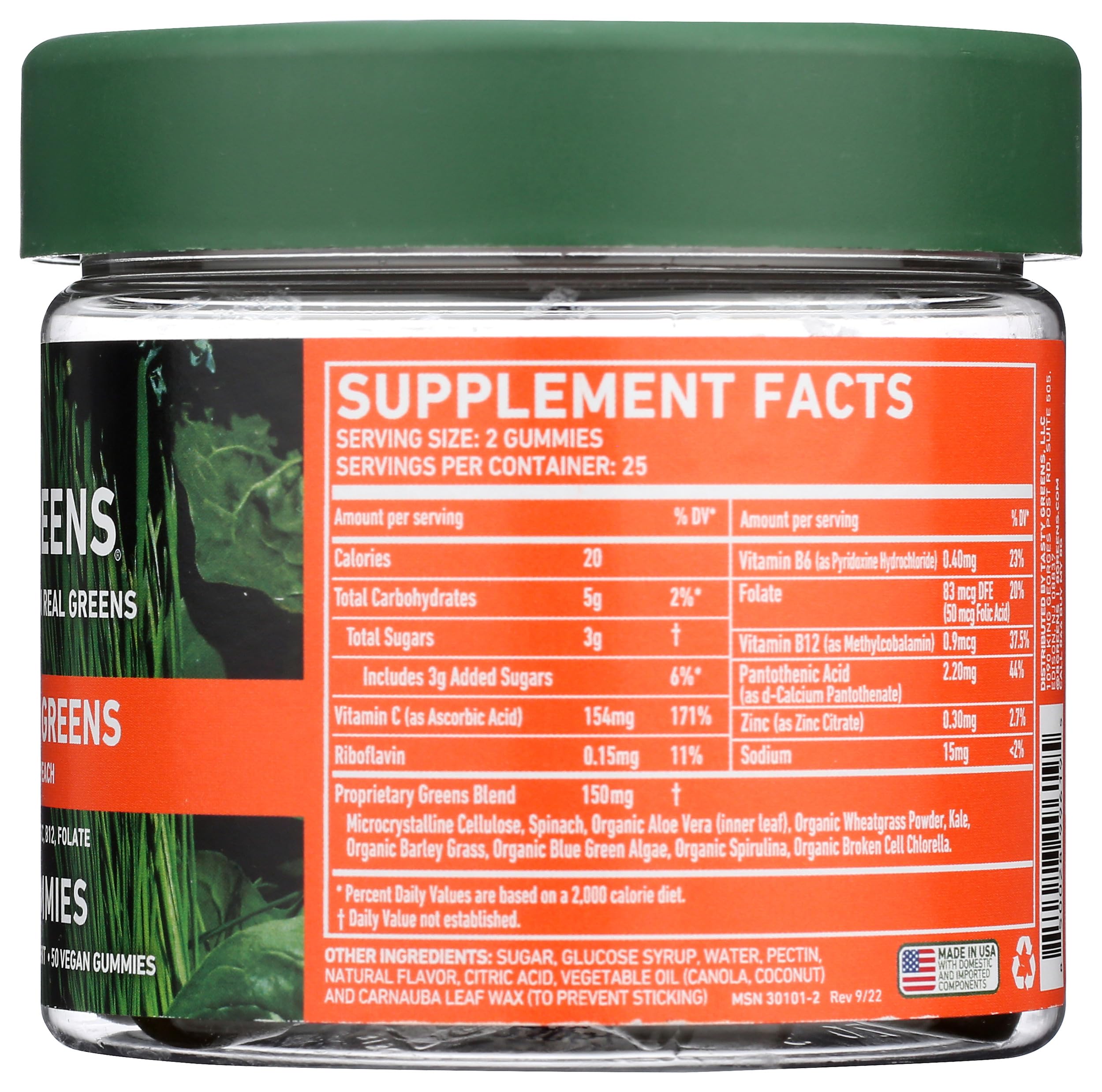 8Greens Daily Greens Gummies - Superfood Booster, Energy & Immune Support 8Greens