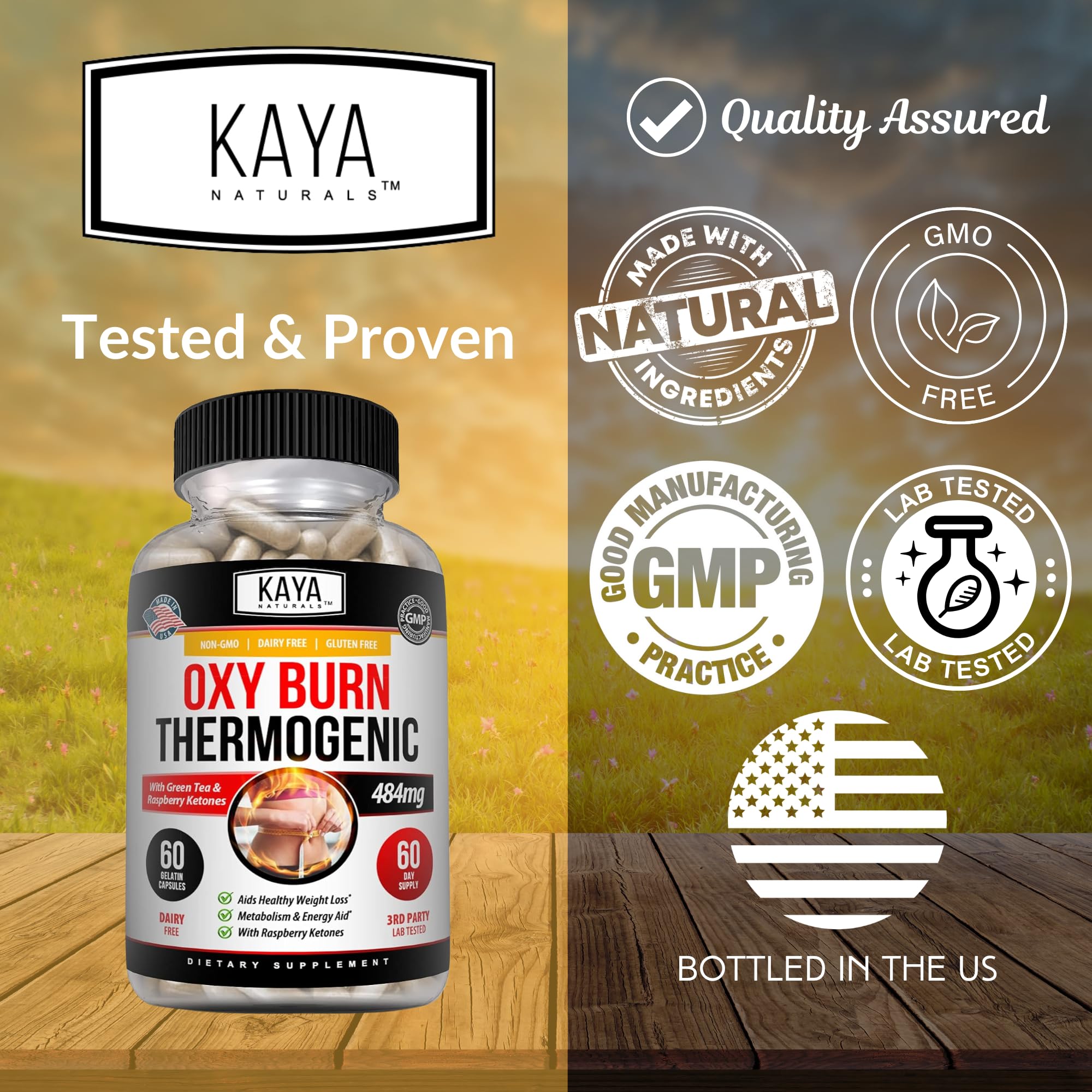 Kaya Naturals Oxy Burn - Weight Loss Pills for Women & Men - Appetite Suppressant Kaya Naturals