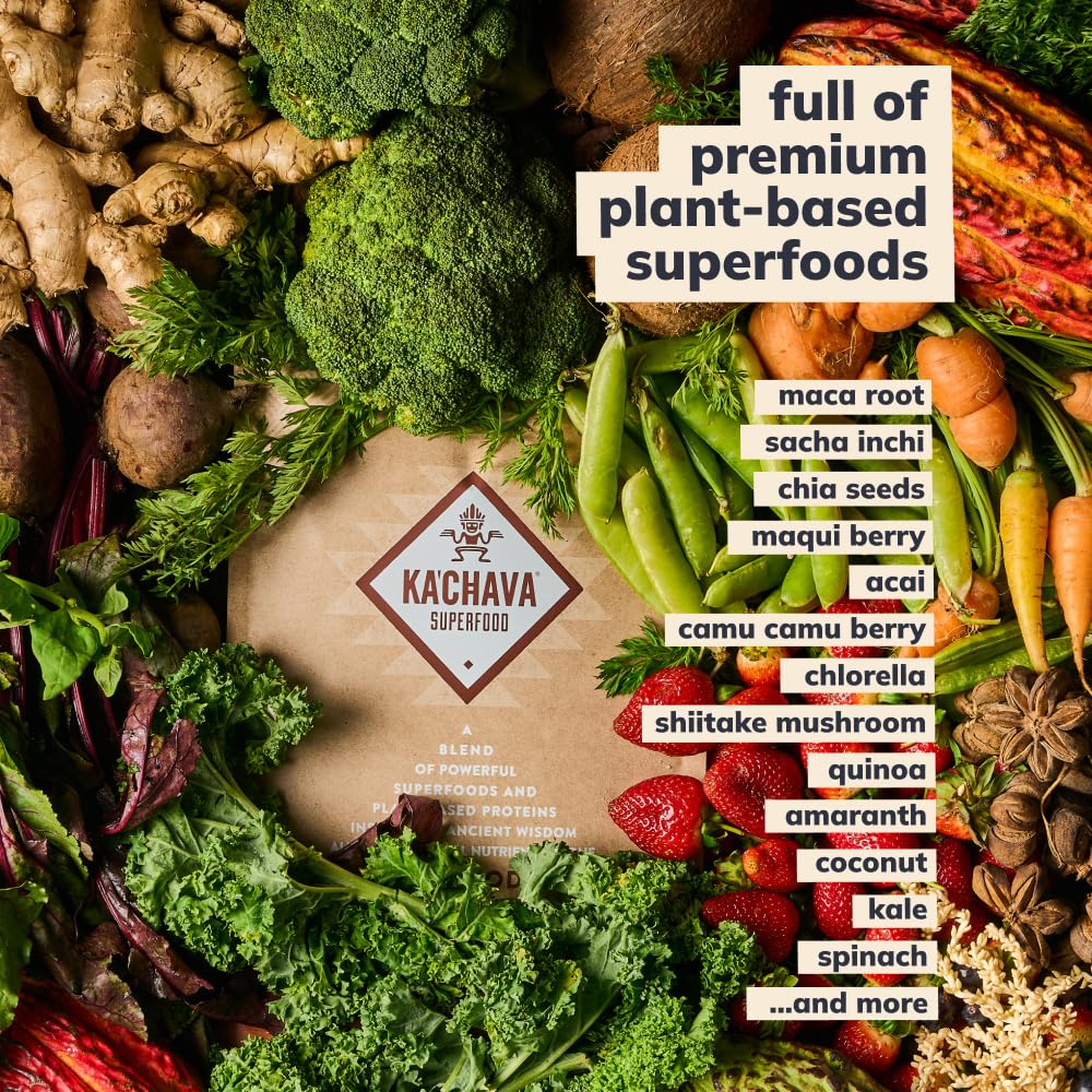 Ka’Chava All-In-One Nutrition Shake Blend, Vanilla, 85+ Superfoods, Nutrients & Plant Ka'Chava