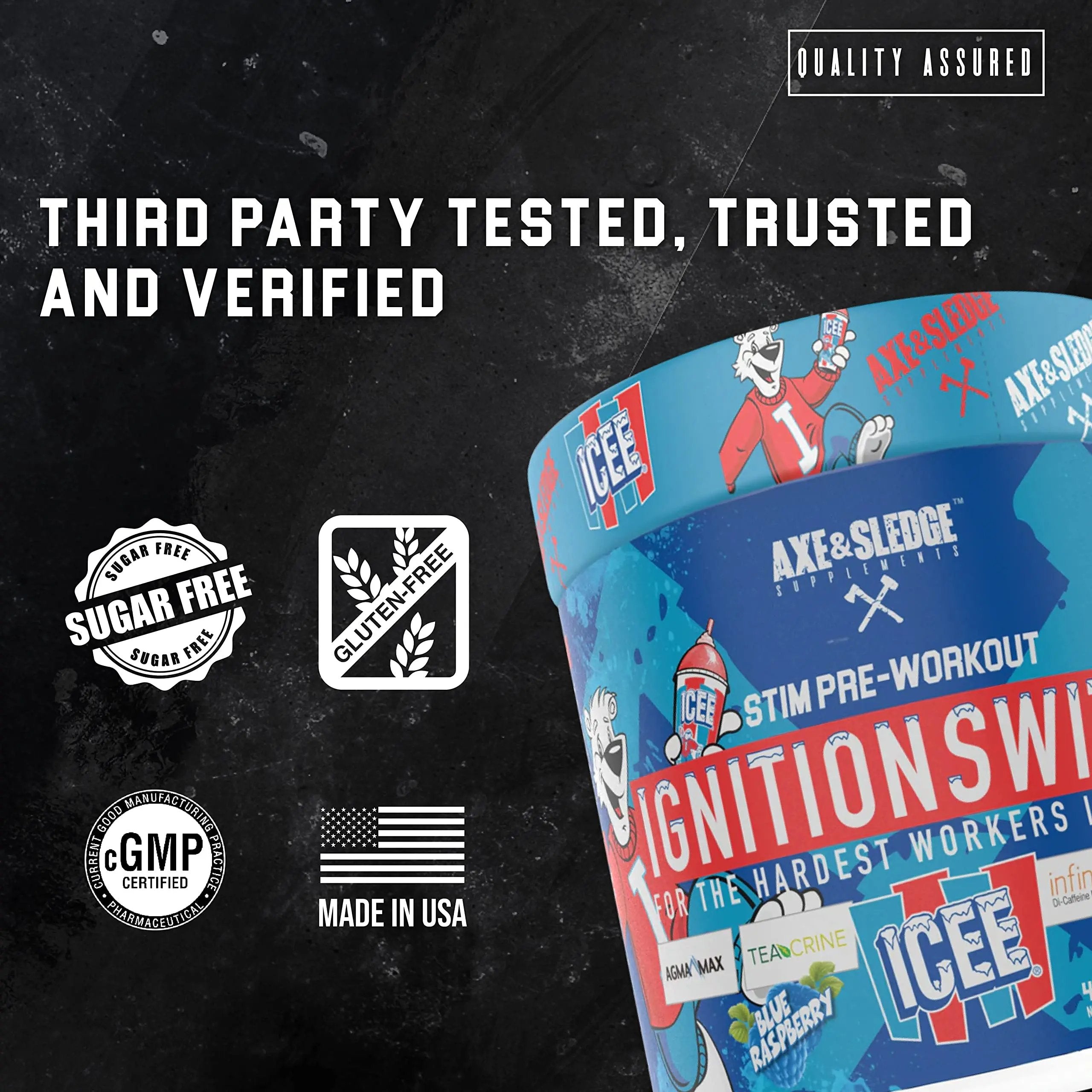 Ignition Switch Pre-Workout with CarnoSyn, TeaCrine, Infinergy, and AgmaMax, Long Lasting Energy, Laser Focus, Increased Pumps, Enhanced Performance, 40 servings