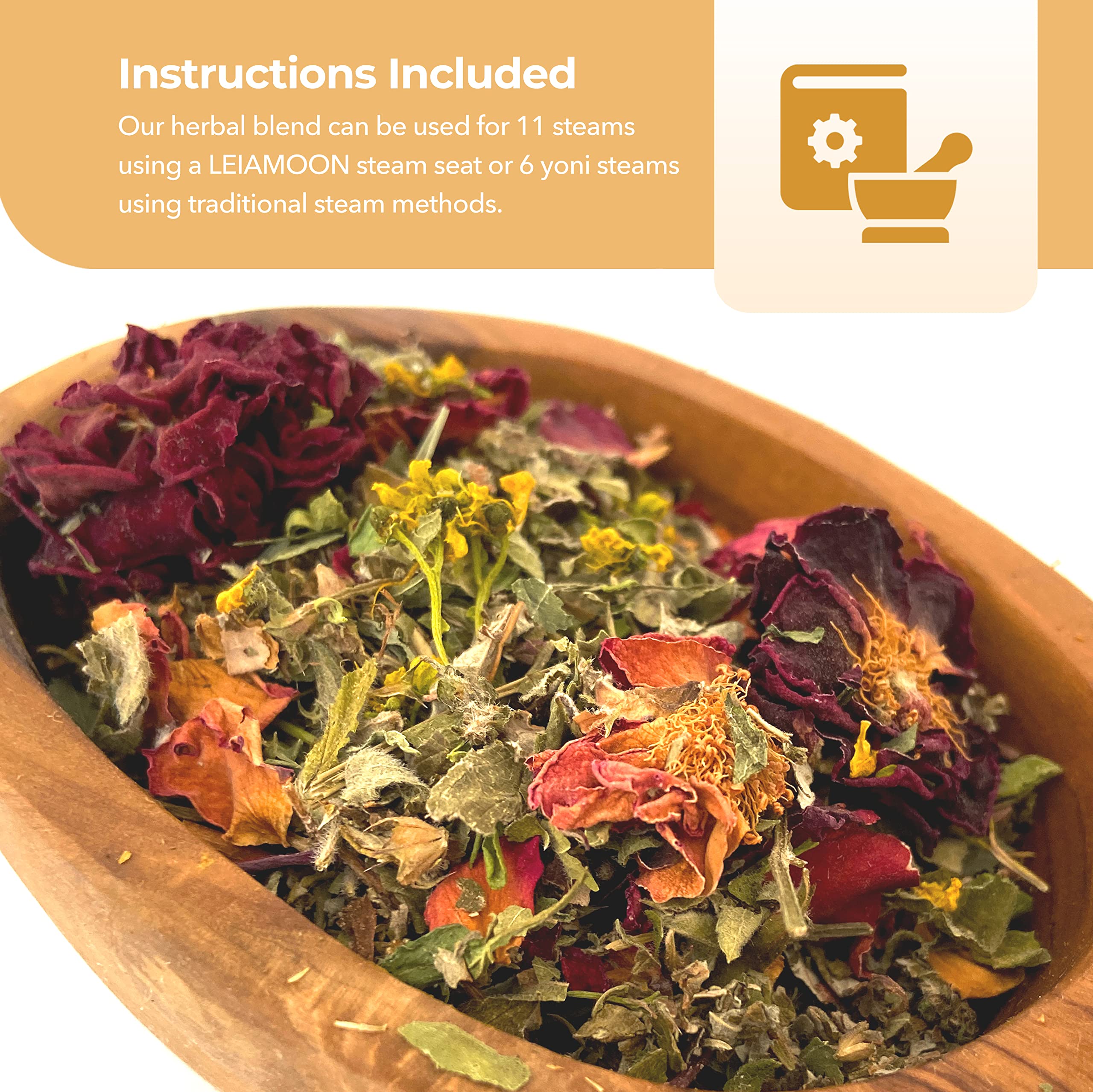 Yoni Steam Herbs Creativity Blend, Receptivity & Fertility Yoni Herbs for Cleansing and Toning Leiamoon