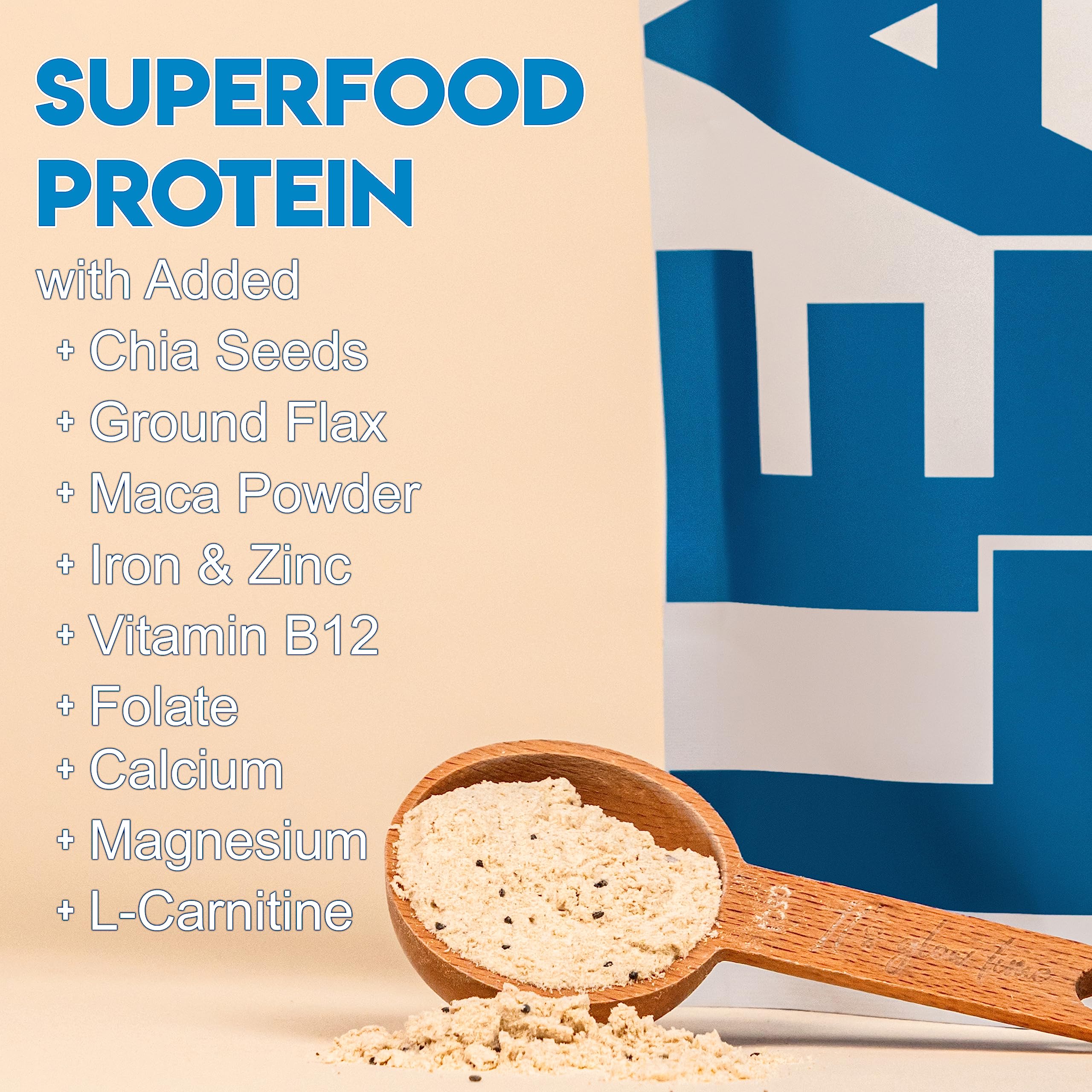 LEAN with Lilly Superfood Protein Vegan Protein Plant Based Protein Cookies and Cream Flavour 500g Lean With Lilly