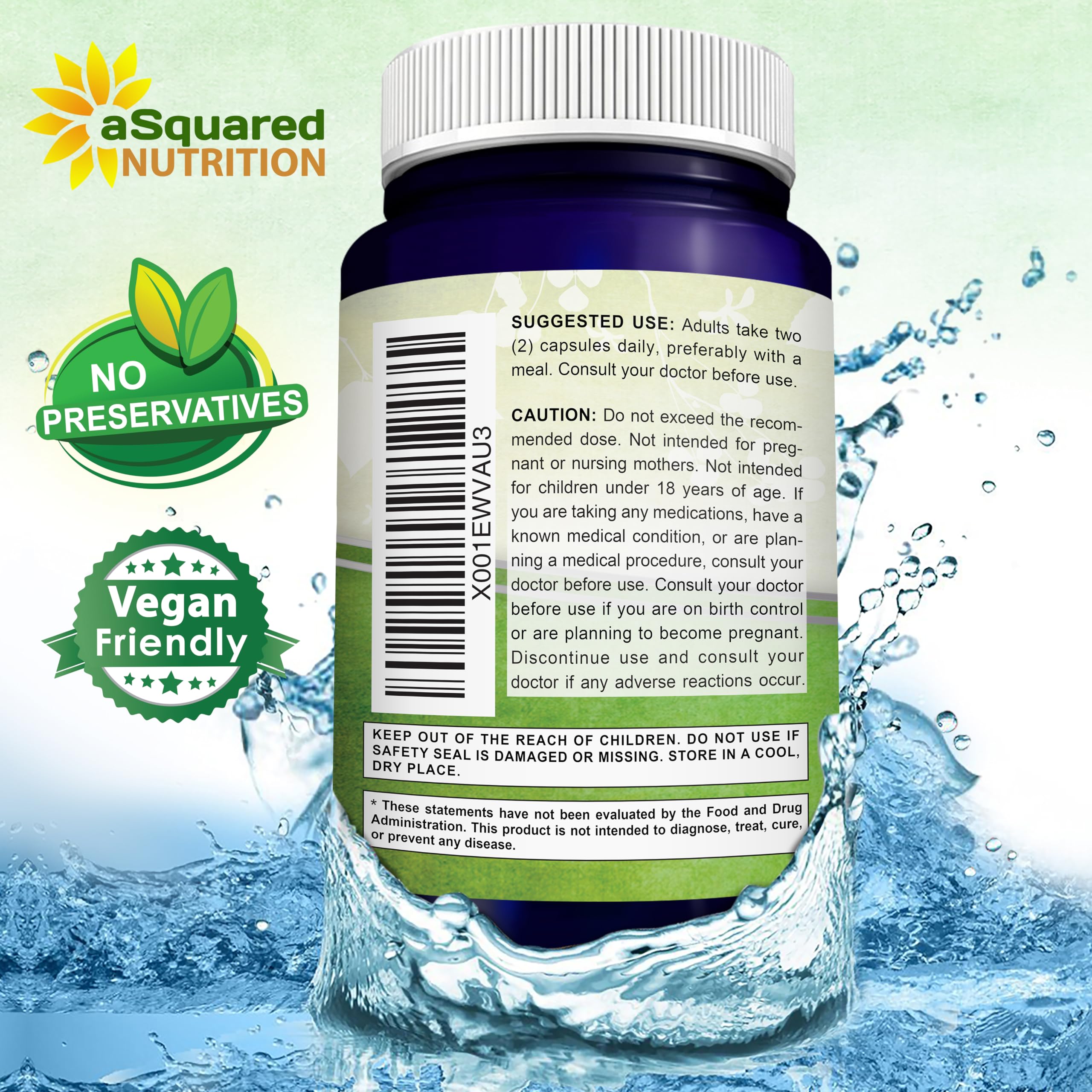 aSquared Nutrition DIM Supplement 300mg Plus BioPerine - 200 Veggie Capsules - Diindolylmethane DIM Max aSquared Nutrition