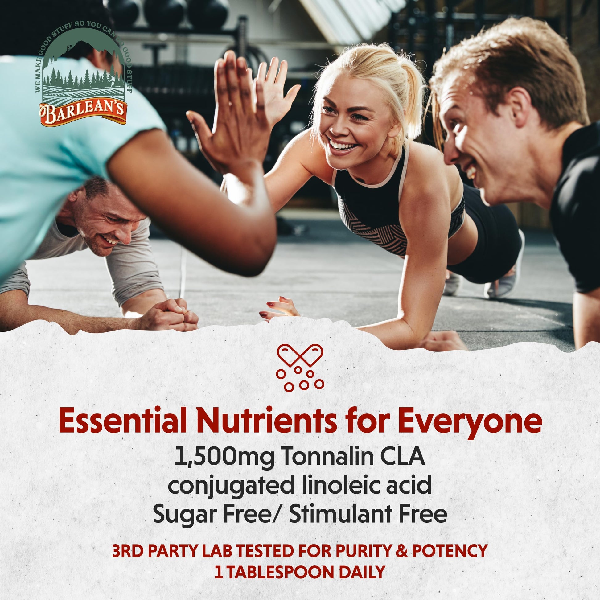 Barlean's Fresh Apple with 1,500 mg of Tonalin CLA - Gluten-Free, Vegan, Kosher Barlean's